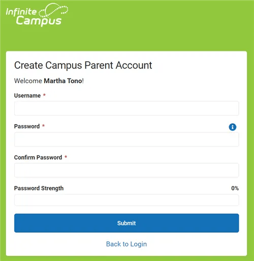 Parent Portal Information / Parent Portal Enter Activation Key